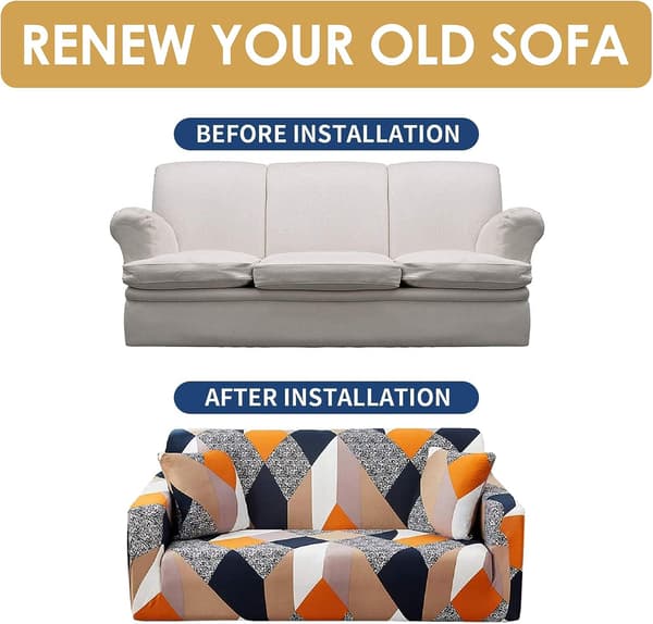 Stretch Sofa Trekk Trykte Sofa Trekk Loveseat Trekk