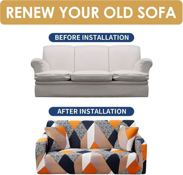 Stretch Soffaöverdrag Tryckt Soffaöverdrag Loveseat Slipcovers för 2