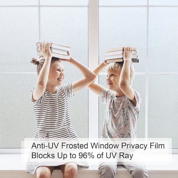 Frostfarget Vindufilm uten Lim - Statisk Klistre - Baderom