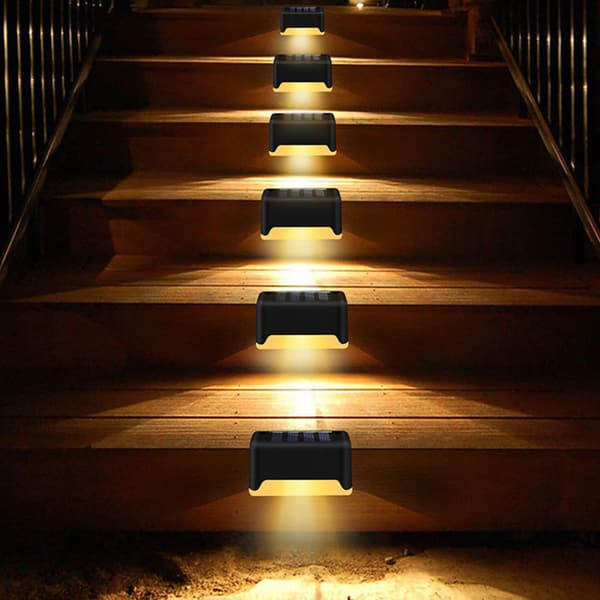 5-pack Sol-drivna Däcklampor, Trappstegslampor Vattentäta LED-lampor