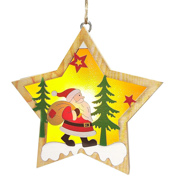 LED-lysende juletrepynt, Julenissen Jul DXGHC