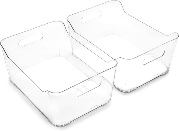 Plast Opbevaringskasser, Små - 2 Pak | Multi-Anvendelse Opbevaringskasser |