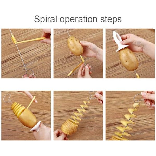 Spiral Kartoffelskærer, DIY Manuel Grøntsags Spiralizer Twister DXGHC