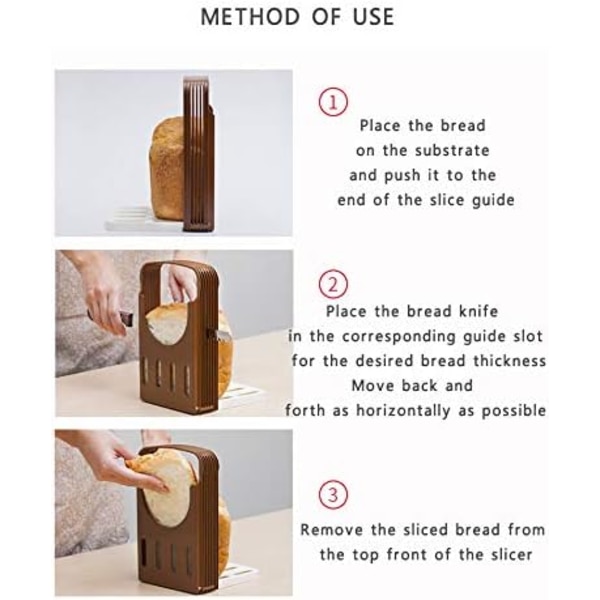 Brødskjærer, Brød Bake Brødskjærer Kutter, Foldbar Brødskjærer