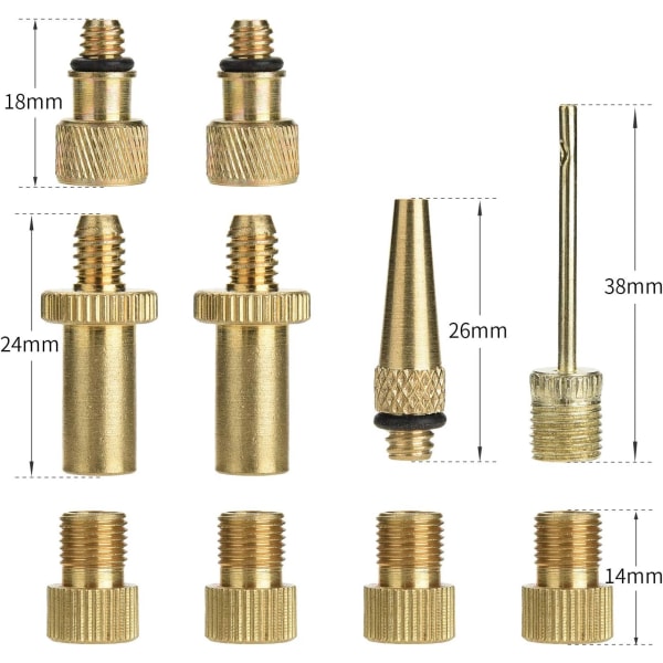 10pcs Bike Pump Valve Adapters Connectors, Bike Valve Adapter to