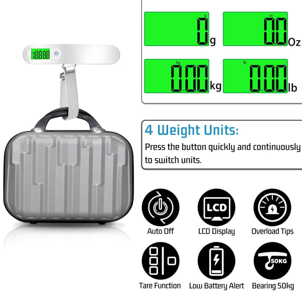 Elektronisk Bagagevåg Bärbar Digital Bagagevåg Resa Lu