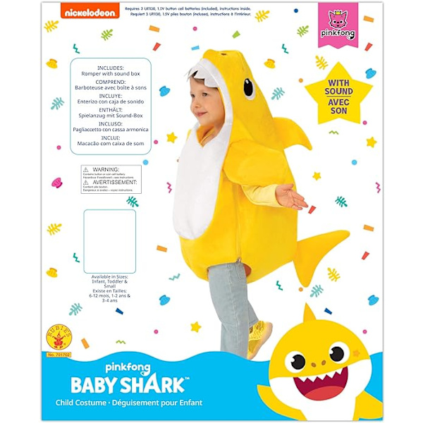 Baby Shark -asu lapselle (100CM), soittaa Baby Shark -melodiaa DXGHC