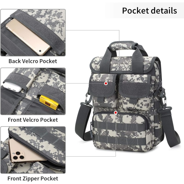 Tactical Sling Bag för män Militär axelväska Vattentät Mess