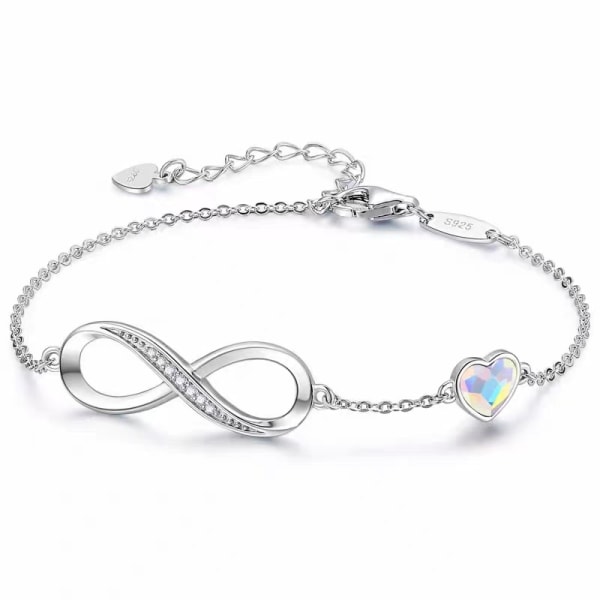 925 Silver Armband för Kvinnor, Justerbar Kvinnors Kärleksarmband, Smycken Kvinnors Present Jul Kvinnors Födelsedag Mors Dag
