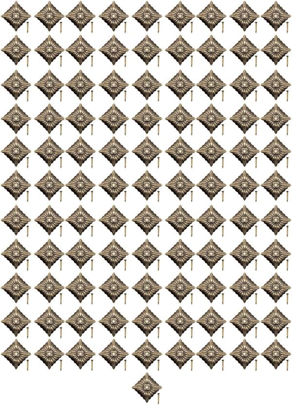 100 stk. Antik Dekorative Negle - Dekorativt Hoved - Polstring