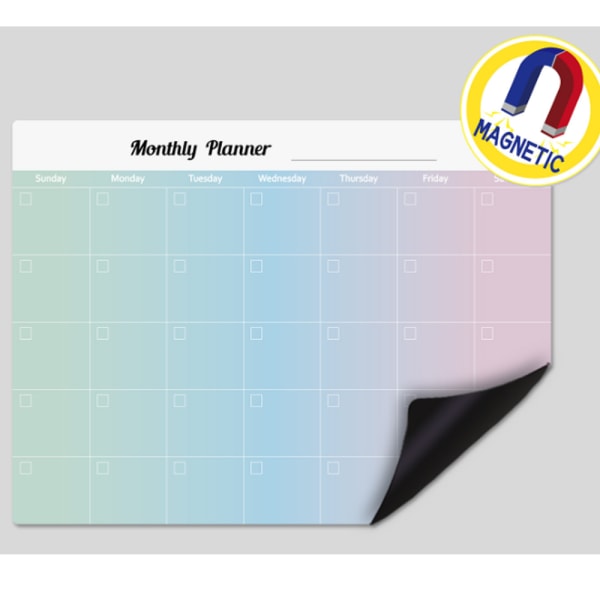 Magnetisk kalender sysslor schema kylskåp klistermärke set soft w