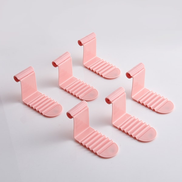 6 stk (Pink） Sengetøjsclips Plast Usynlig skridsikker klemme