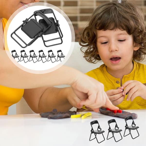 12 stk. Mini Foldbare Stole, Små Foldbare Stol Legetøj, Mini Foldbare