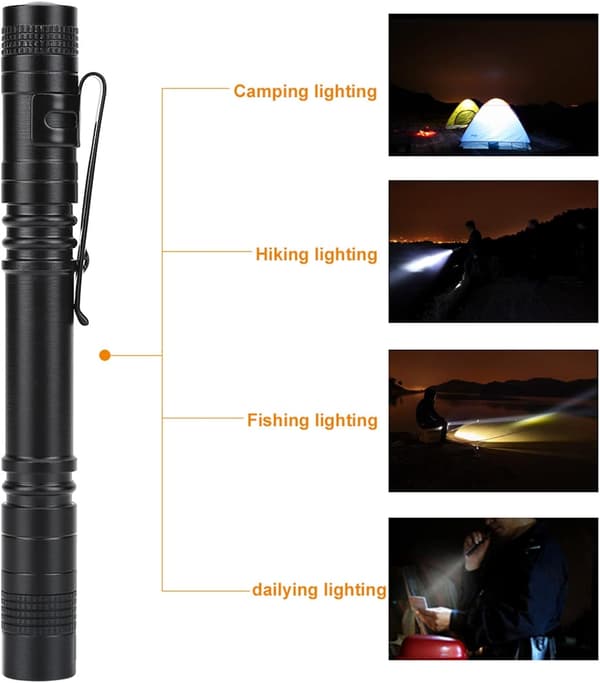 Mini Taktisk LED Lommelykt Blyantform Lett Ultra Br