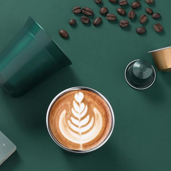 Dobbelveggede Isolerte Rustfrie Stål Espresso Kopper for Kaffe