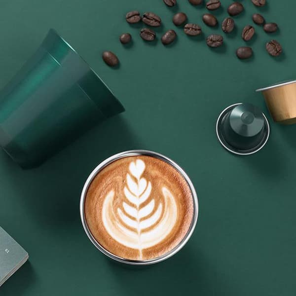 Dubbelväggiga Isolerande Rostfria Espresso Koppar för Kaffe