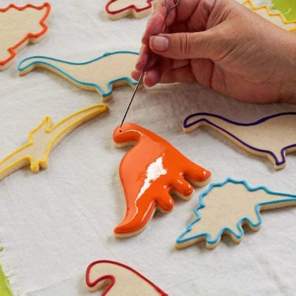 Dinosaurie Cookie Cutters, Rostfritt stål Cookie Cutter Set Fo DXGHC