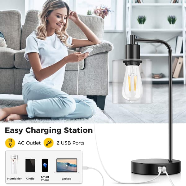 Amerikansk Enkel LED Lampe USB Interface Genopladelig Dæmpbar Meta