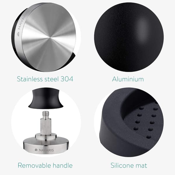 51mm Kaffetamper - Rustfrit Stål Kaffe Presse med Silikon T
