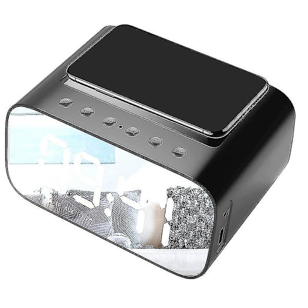 Digital väckarklocka med USB laddare, Bluetooth högtalare, led DXGHC