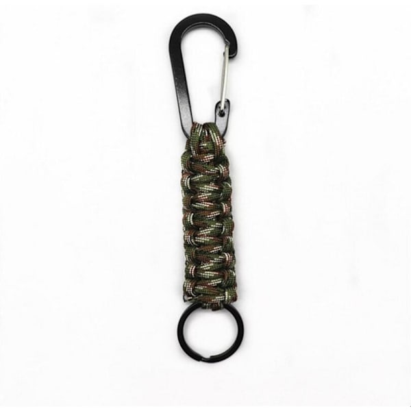 Paracord-nøkkelring med karabinkrok - Militær flettet paracord-karabinkrok
