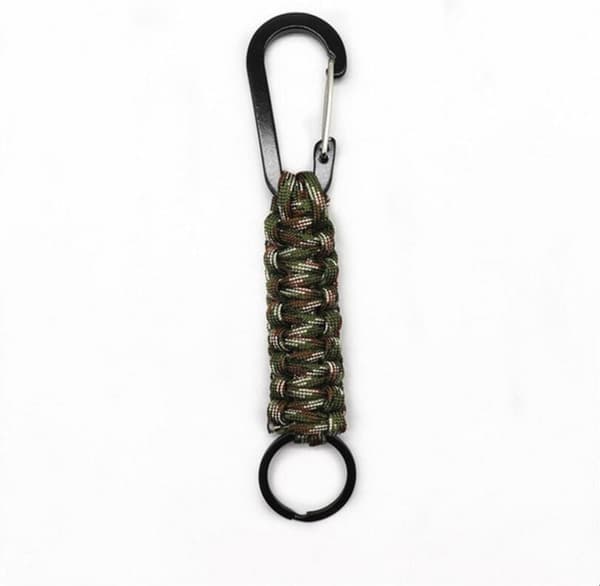 Paracord-nyckelring med karbinhake - Militärflätad Paracord-karbin