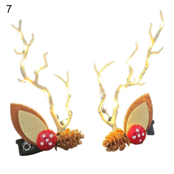 Cherry Decor Glödande julpannband Led Antler Butterfly DXGHC