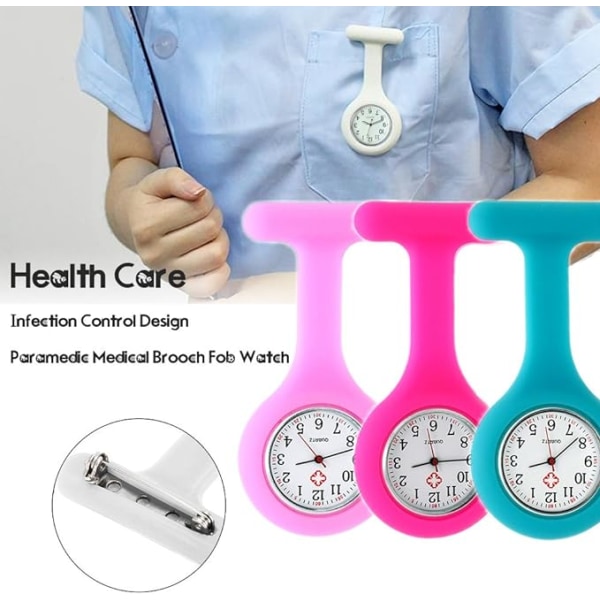 Set med 3 watch , silikon med nål/klämma, Infection Co