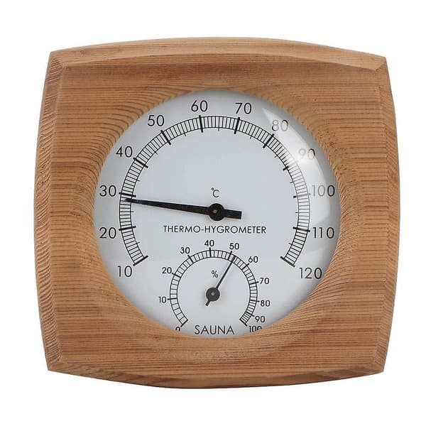 Termometer och hygrometer i massivt trä för bastu - Tillbehör