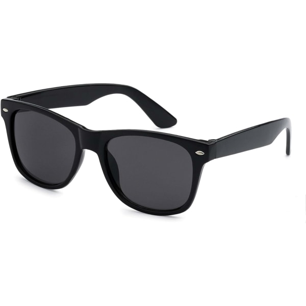 Retro Wayfarer Solbriller Mat Sort Sort
