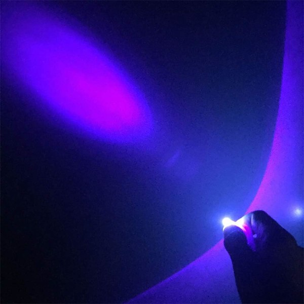 2-pak Mini LED Lommelygte Penge Checker Nøglering Lommelygte Det