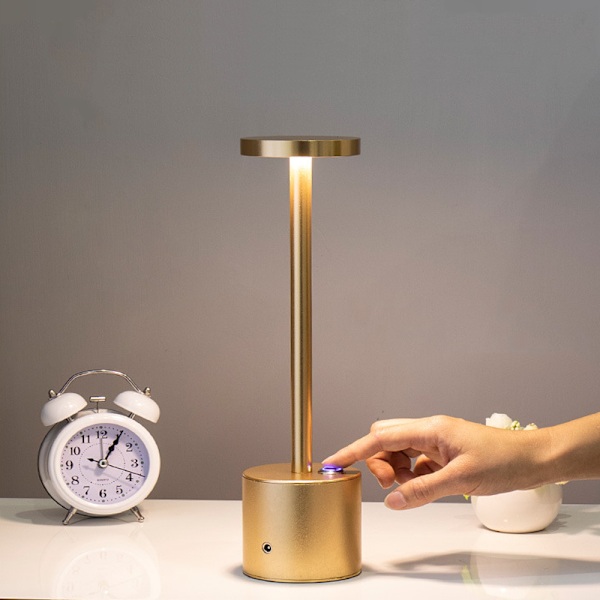 Ledningsfri Bordlampe, Genopladeligt Batteri, 3 Lysstyrkeindstillinger