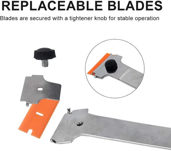 Glaskeramikhällsskrapa, orange, fönstersskrapa, för glaskeram