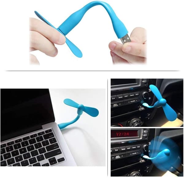 6-pak Mini USB-blæser, Stille og Fleksibel, Mini Køleblæser, Stille