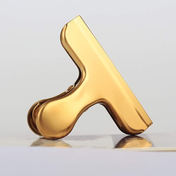 Chippose-Clips, 8 Pak Store Størrelse Guld Rustfrit Stål Lufttæt Pose