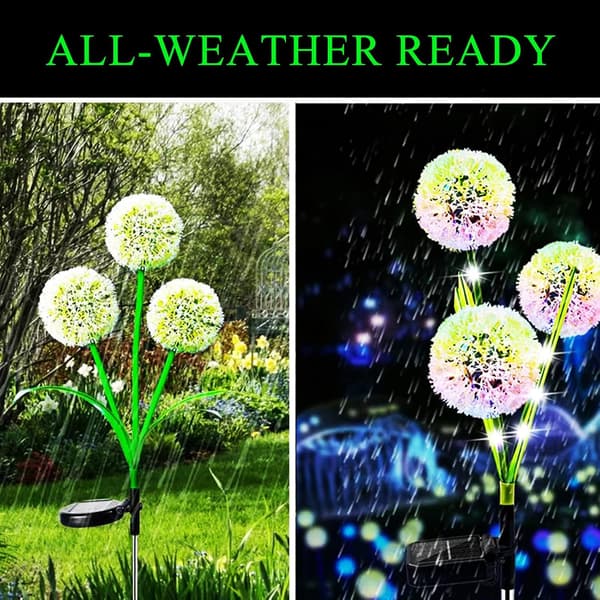 Solcellslampor för trädgård, Dekorativa, 2-pack med 6 Blommor, Sol-Dan