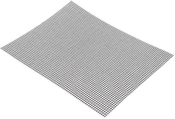 (Sort, Brun, 40 * 30cm) 2-delt BBQ Grill, Mesh BBQ-måtte, Non-Sti