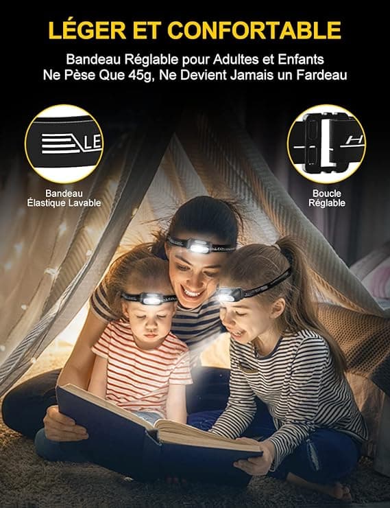 USB-genopladelig lys stærk sensor forlygte udendørs led vandtæt