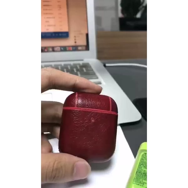 Läder PU Hörlursfodral för Airpods2 Bluetooth Hörlurar
