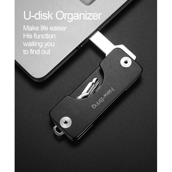 Nøglemanager Smart Kompakt Metal Nøgleholder (Sort)
