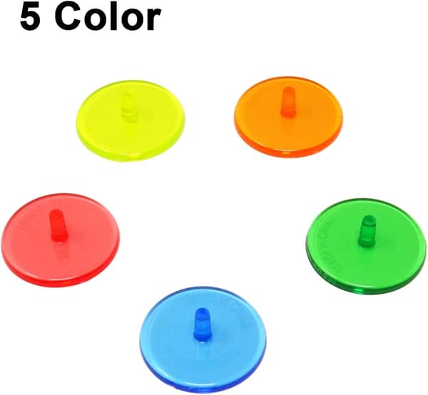 100 st Golfbollsplaceringsmarkeringar i Plast, Runda, Transparenta, DXGHC