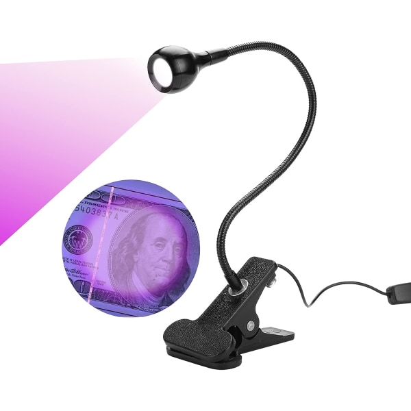 UV Gel Lampe 3W UV LED Violet USB med Klipskontakt til Mobiltelefon