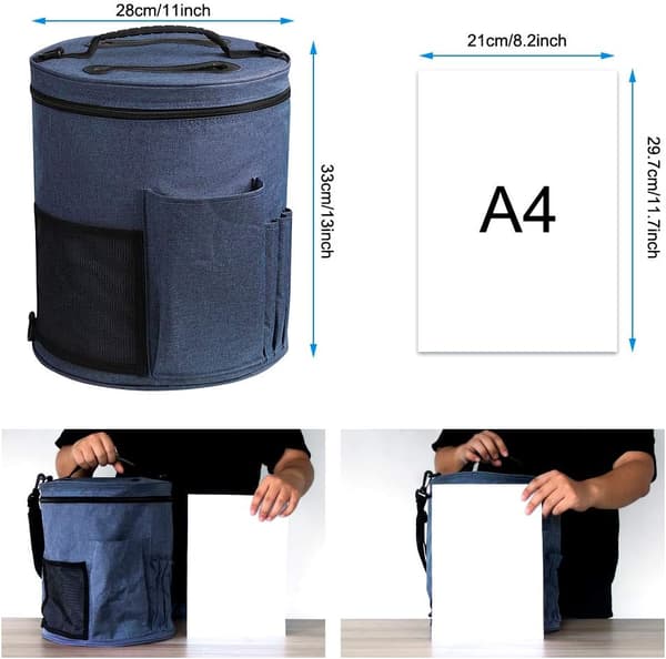 Strikkepose Tote Bag til Garnopbevaring Strikning Hæklet Pose DXGHC