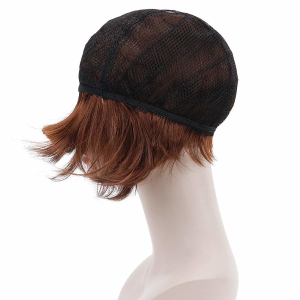 Brun Kort Bob Cosplay Flapper Peruk - Syntetisk Kostym för Kvinnor Nat