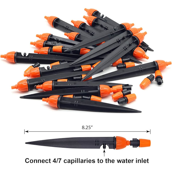 10 st Dubbla Funktioner Droppbevattningssystem Droppkit 4mm/7mm H