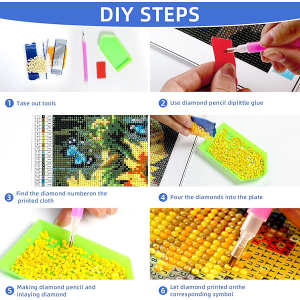 Diamantmålning Kit för Vuxna, 12x16 Tum DIY Måla efter Nummer