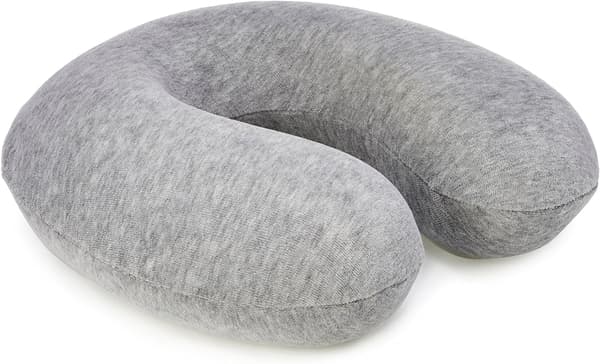 Halvrund nakkepude i memory foam, Grå