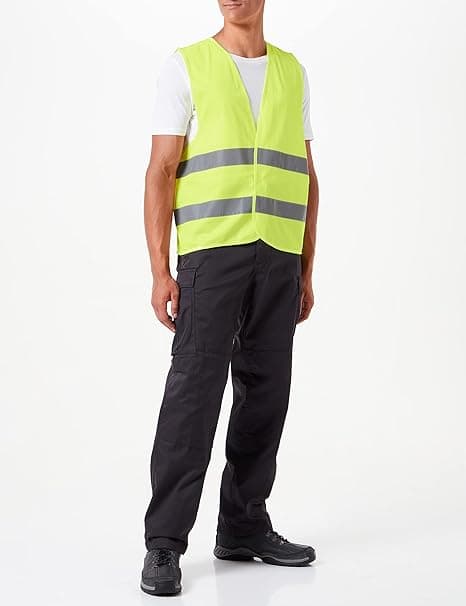 Unisex Reflekterande Säkerhetsväst med Hög Synlighet, Gul, DXGHC