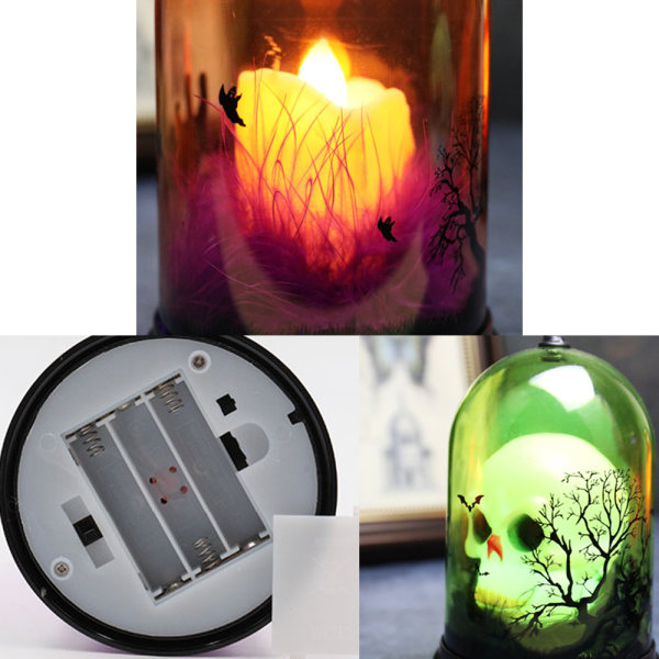 Halloween LED-lys kreativt lyslys håndverk lys dekorasjon
