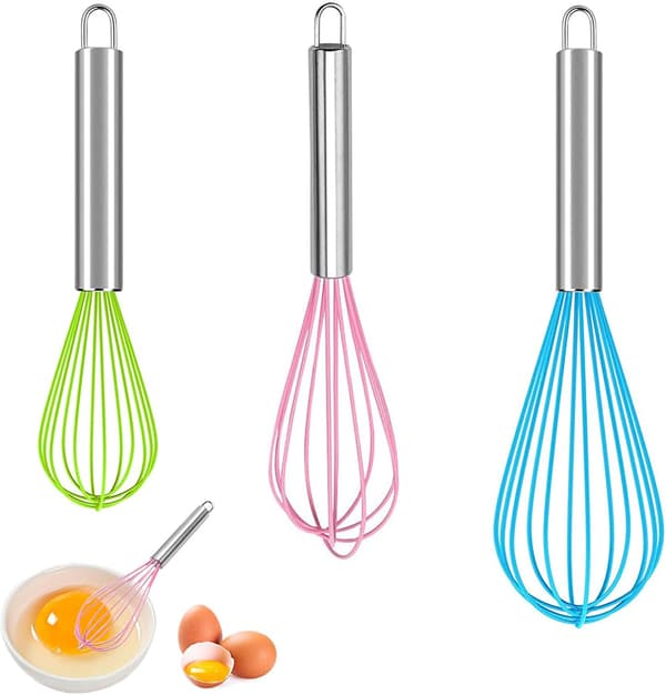 3-pack Silikonvisp, Silikonäggvisp Ballongvisp, Köksvisp